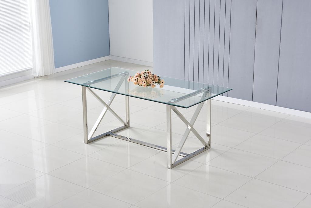 Table à MANGER en verre trempé - KENSY