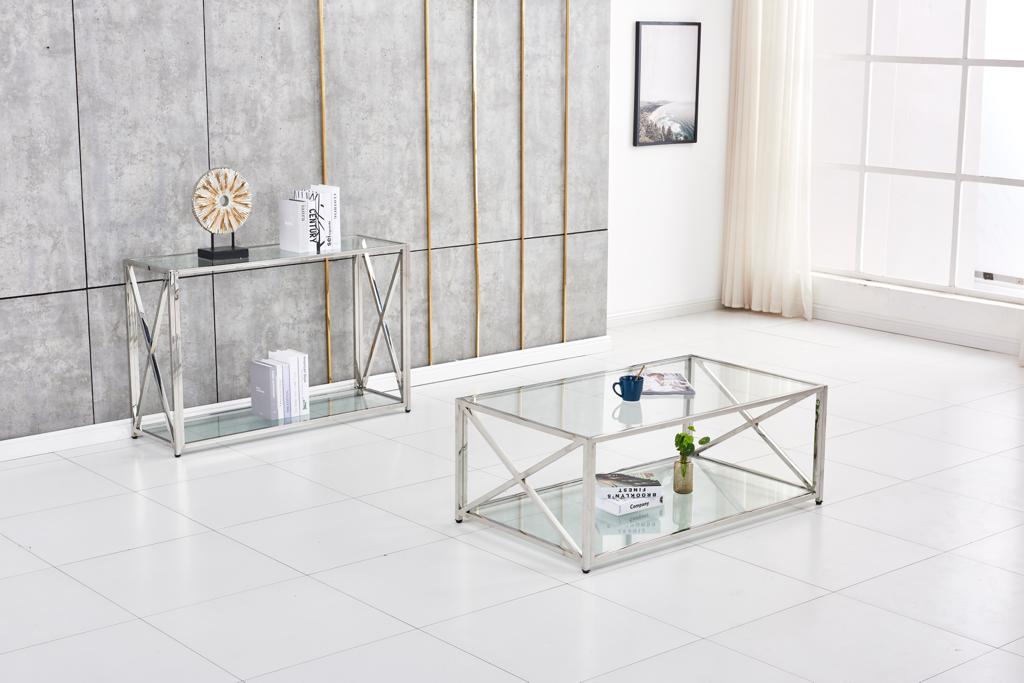 Table BASSE en verre trempé - KENSY