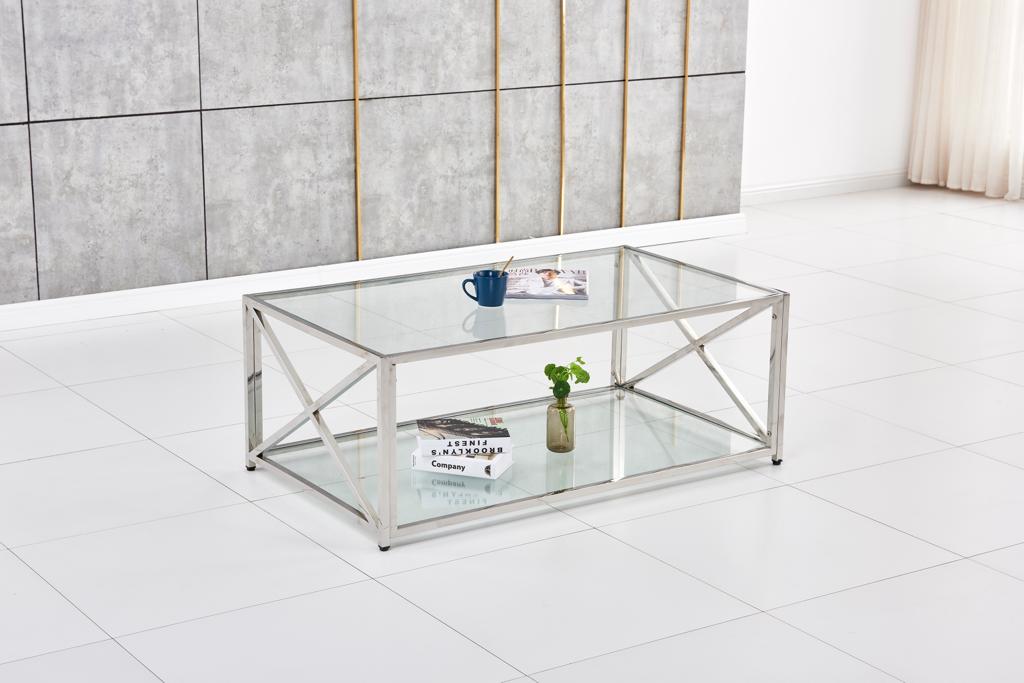 Table BASSE en verre trempé - KENSY