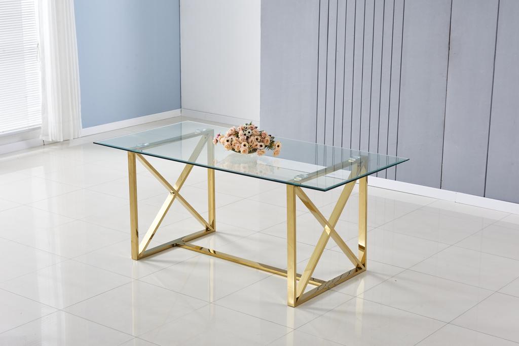 Table à MANGER en verre trempé - KENSY
