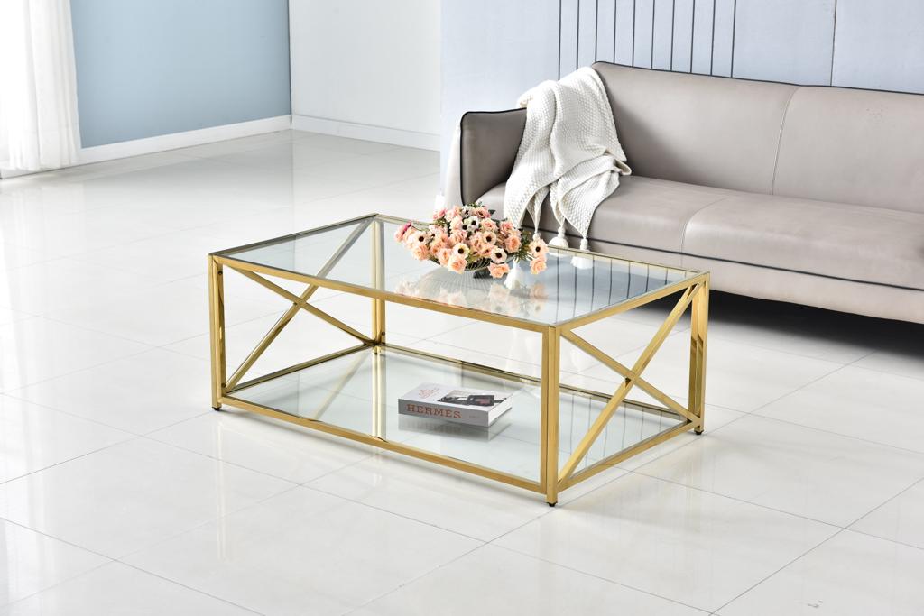 Table BASSE en verre trempé - KENSY