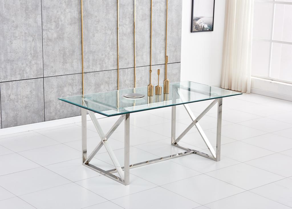 Table à MANGER en verre trempé - KENSY